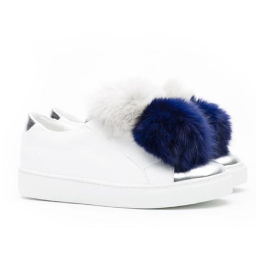 HERE/NOW Arian PomPom Trim Sneakers